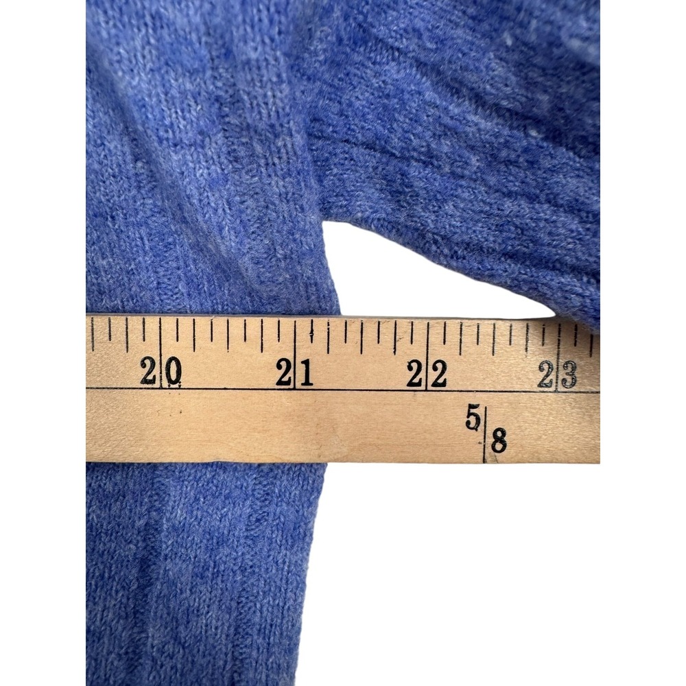 Madewell Women's Blue Heather Bowden Henley Coziest Yarn Sweater Size Small - Picture 8 of 9